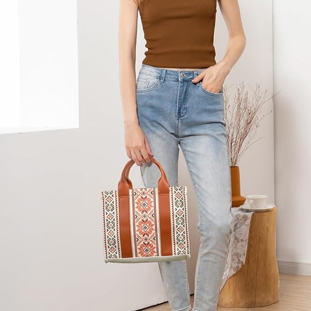 Didida Bohemian Tote Bag Women Hobo Handbag Padding Shoulder Bag Top Handle - Picture 4 of 5